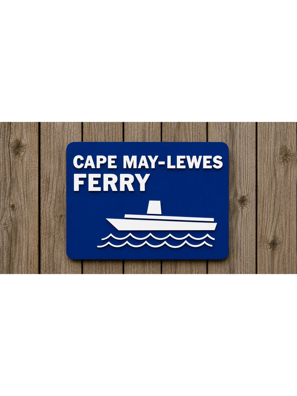 Cape May Lewes Ferry Sign Delaware New Jersey Travel Vacation Boat